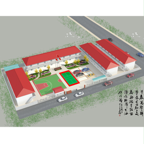 鄭州最優(yōu) 員工宿舍鳥瞰圖設(shè)計