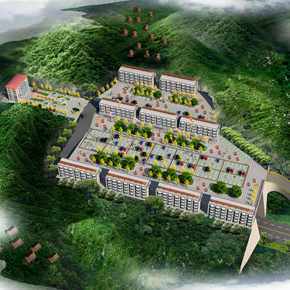 鄭州最優(yōu) 敬老院鳥瞰圖設計