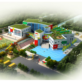 鄭州最優(yōu) 幼兒園鳥瞰圖設計