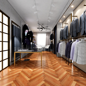 鄭州最優(yōu) 簡(jiǎn)約服裝店設(shè)計(jì)效果圖
