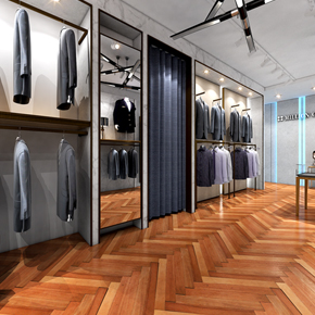 鄭州最優(yōu) 簡(jiǎn)約服裝店設(shè)計(jì)效果圖