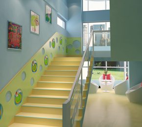 鄭州最優(yōu) 幼兒園過(guò)道及樓梯設(shè)計(jì)效果圖