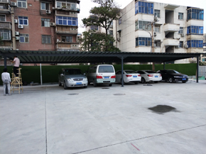 中鐵工程 中鐵十一局車棚施工效果